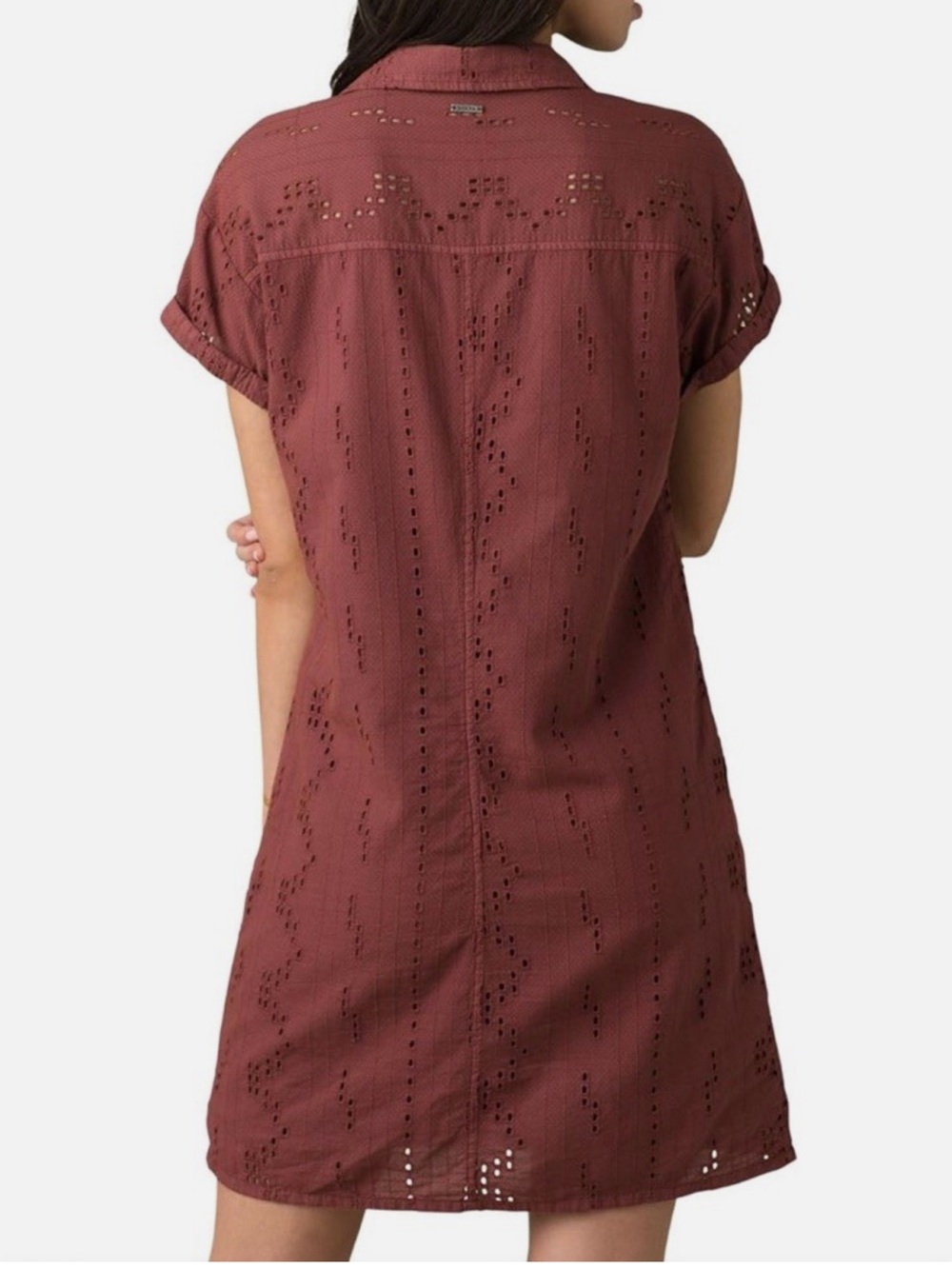 PrAna Ladyland Dress Vino Eyelet Short Sleeve - Picture 2 of 11